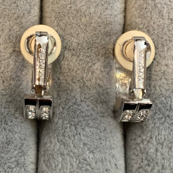 AUTHENTIFIER ! SWAROVSKI Beautiful hoops earrings clips - Picture 3 of 6